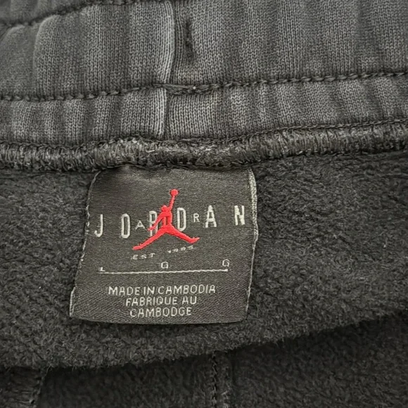 Nike Jordan Jumpman Jogger Sweatpants Black Gold Logo NBA World L Large - Picture 13 of 14